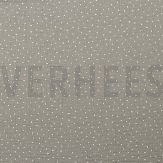 musselin double gauze little dots grau naehzimmer mit herz onlineshop