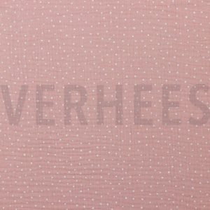 musselin double gauze little dots rosa naehzimmer mit herz onlienshop
