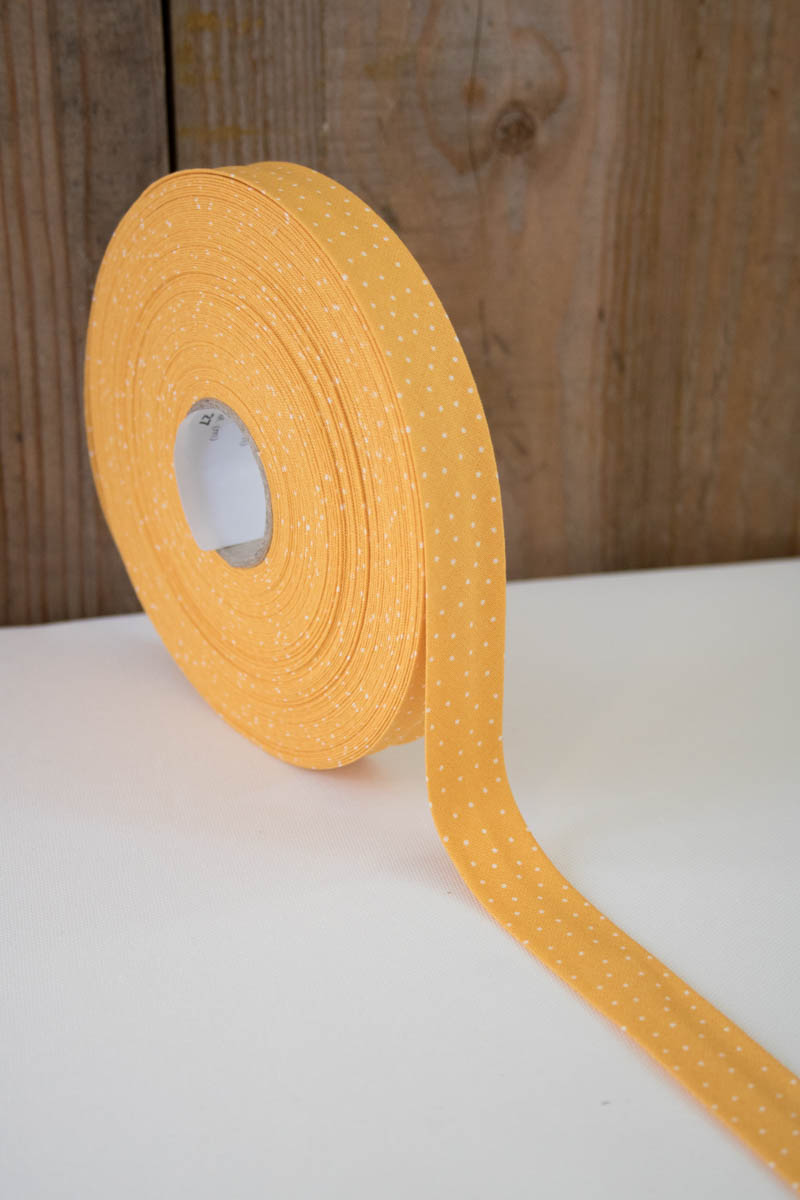 schraegband gelb weiss punkte capri westfalenstoffe naehzimmer mit herz onlineshop