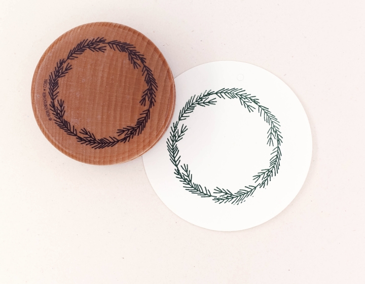 Stempel Tannenkranz perlenfischer naehzimmer mit herz onlineshop