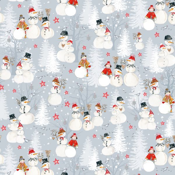 baumwollstoff schneemaenner acufactum naehzimmer mit herz onlineshop