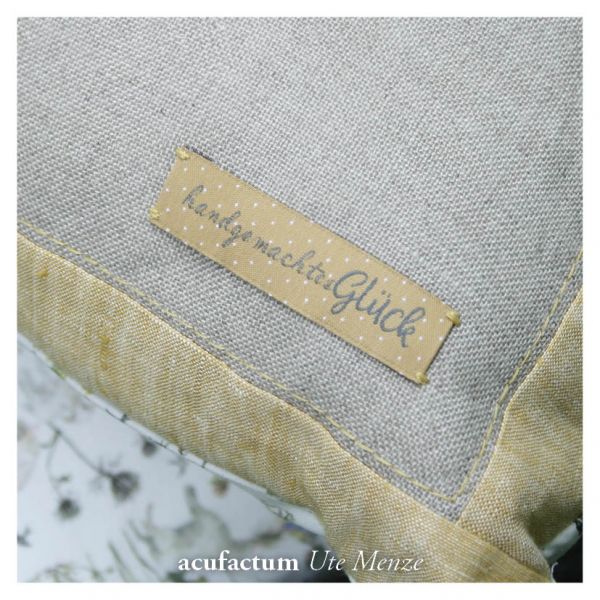 Webetikett Glueck senf ocker naehzimmer mit herz onlineshop