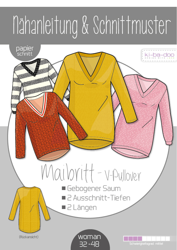 schnittmuster pullover v-ausschnitt maibritt kibadoo naehzimmer mit herz onlineshop