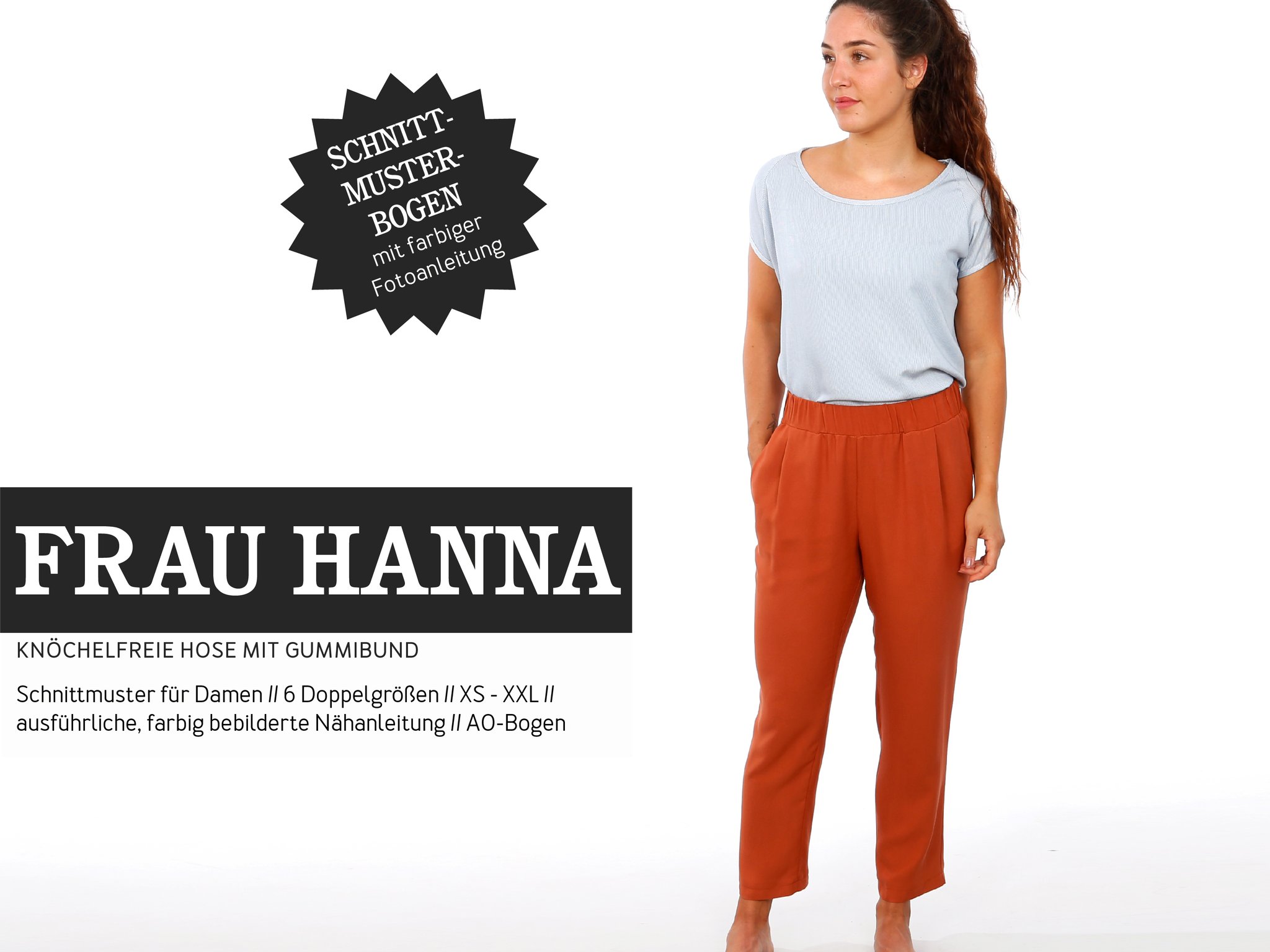 schnittmuster frau hanna laessige hose studio schnittreif naehzimmer mit herz onlineshop