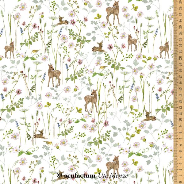 stoff baumwolle rehwiese acufactum naehzimmer mit herz onlineshop