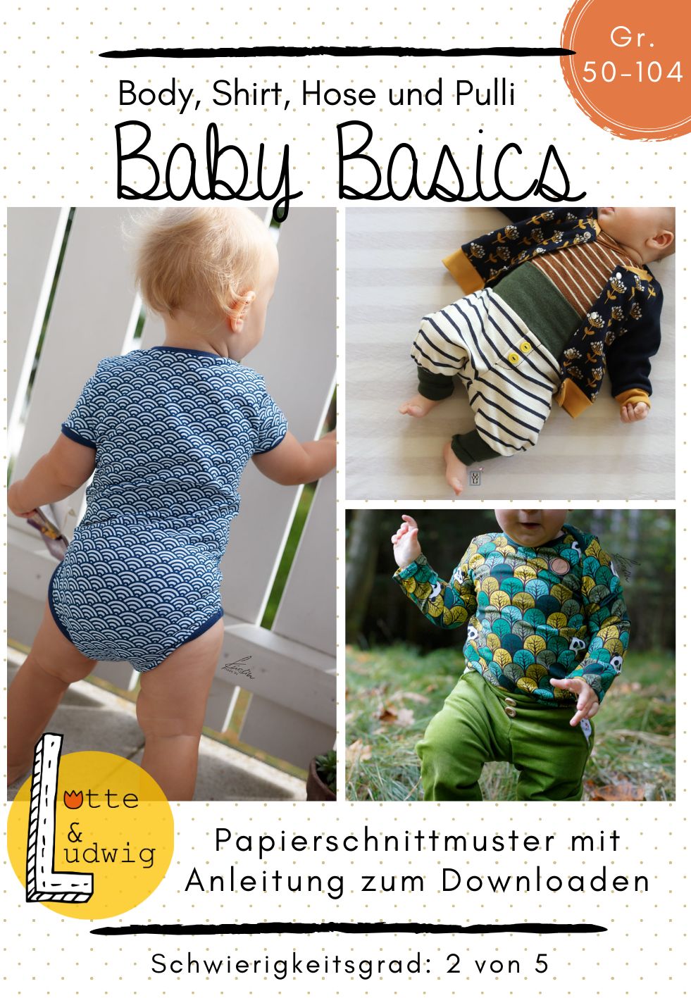 schnittmuster baby basic body shirt hose pulli lotte und ludwig naehzimmer mit herz onlineshop
