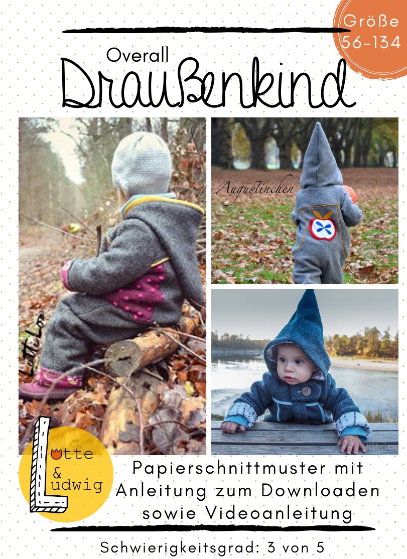 schnittmuster draussenkind overall lotte und ludwig naehzimmer mit herz onlineshop