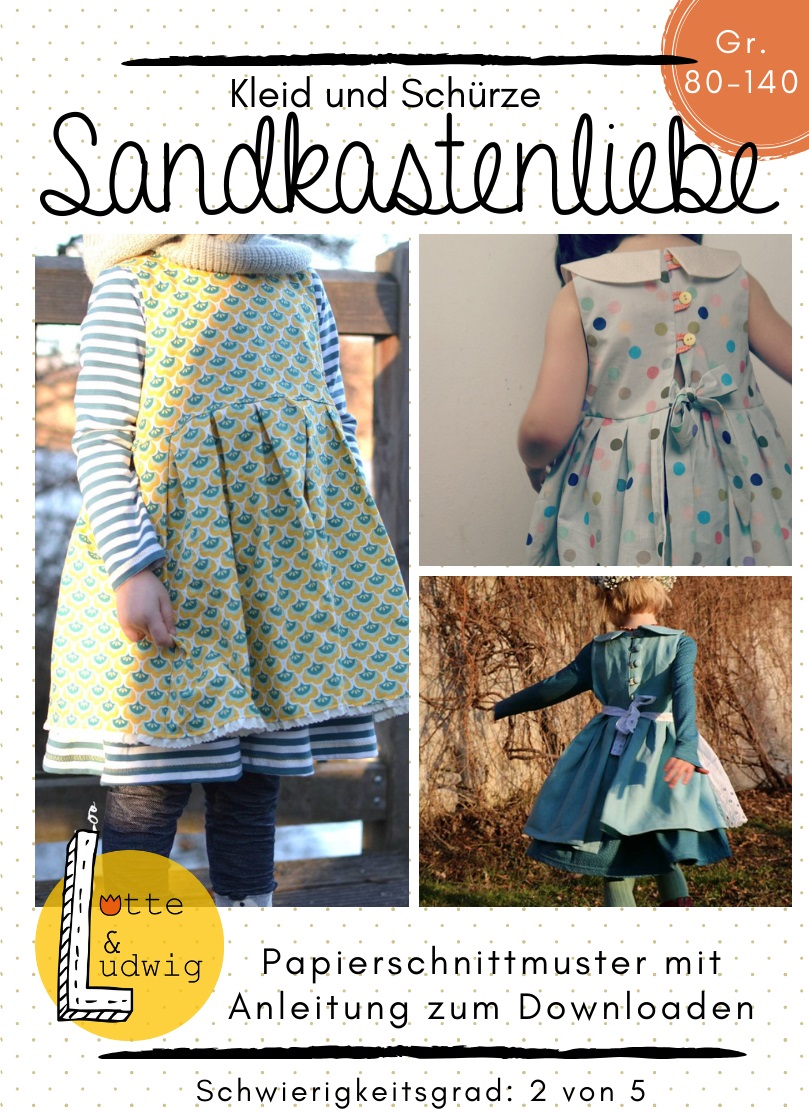 schnittmuster sandkastenliebe kleid und schuerze lotte und ludwig naehzimmer mit herz onlineshop