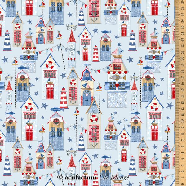 stoff baumwolle fischerdorf acufactum kerstin hess naehzimmer mit herz onlineshop