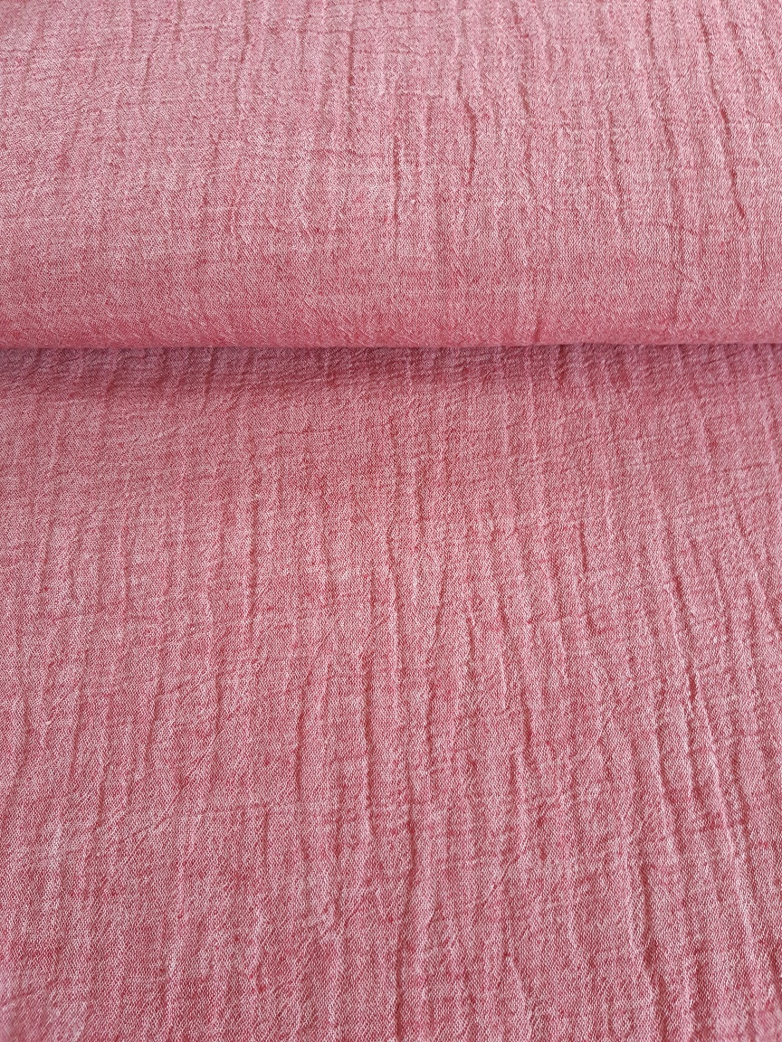 musselin double gauze meliert rot naehzimmer mit herz onlineshop