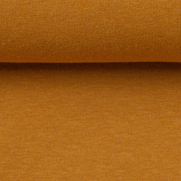 Stoff sweat eike melange swafing ocker naehzimmer mit herz onlineshop