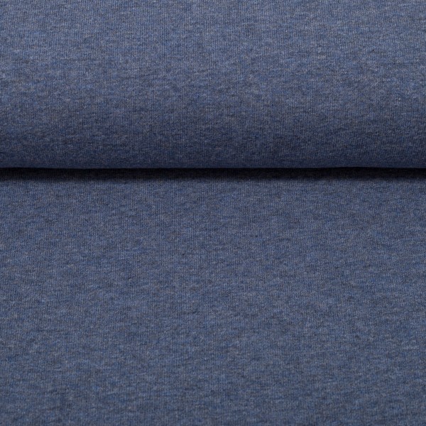 stoff sweat eike melange swafing blau naehzimmer mit herz onlineshop