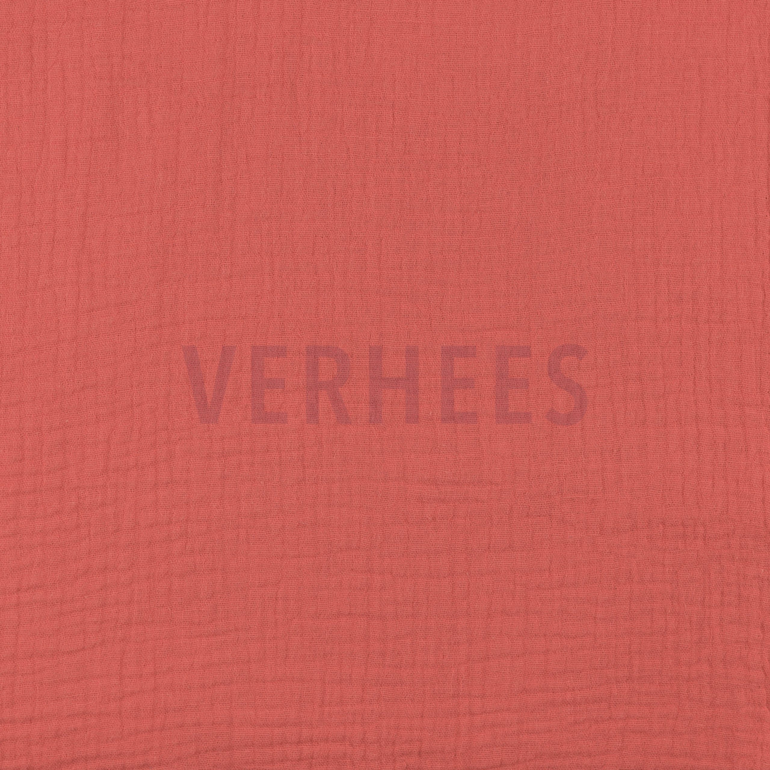 musselin double gauze coral uni naehzimmer mit herz onlineshop