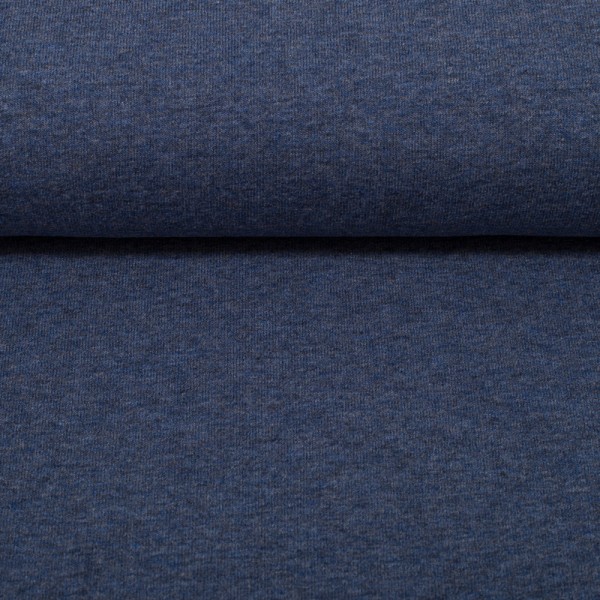 stoff sweat eike melange swafing dunkelblau naehzimmer mit herz onlineshop