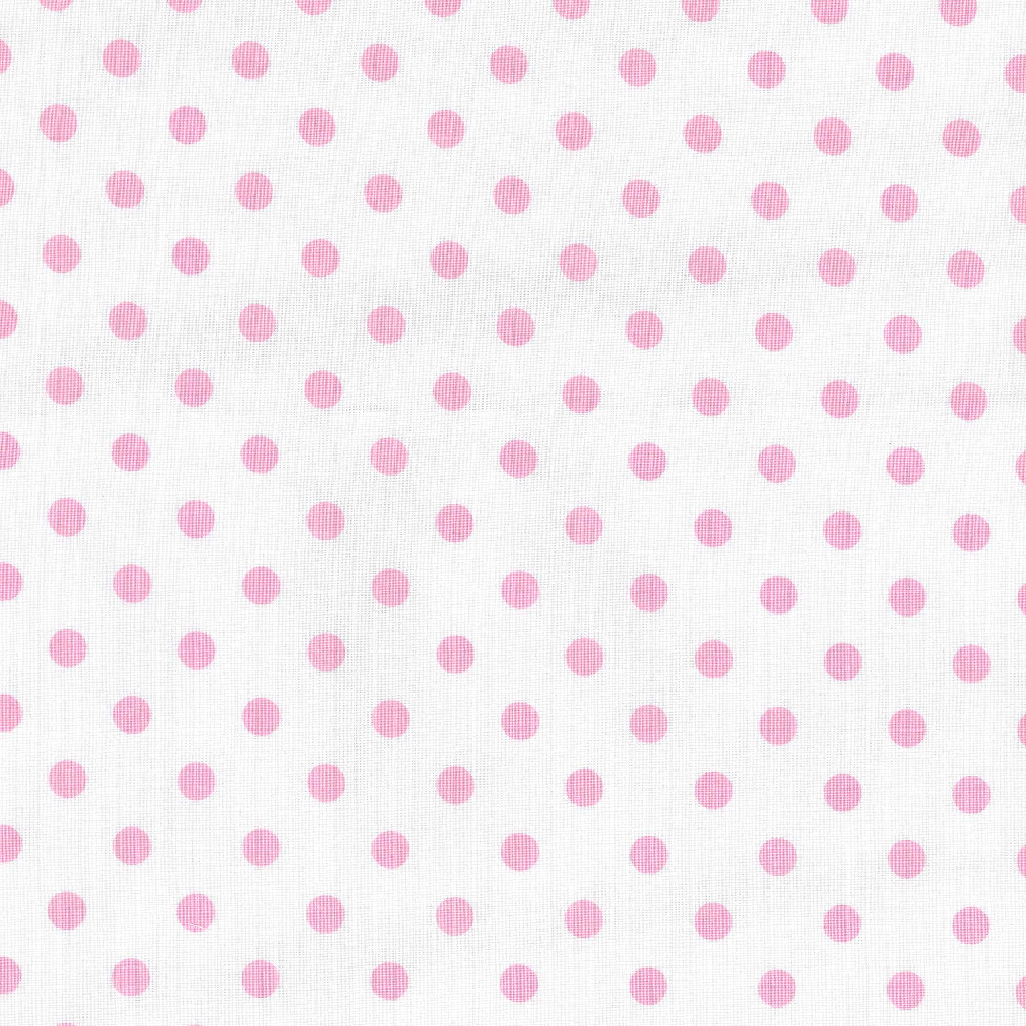 stoff baumwolle capri weiss mit grossen rosa punkten westfalenstoffe naehzimmer mit herz onlineshop