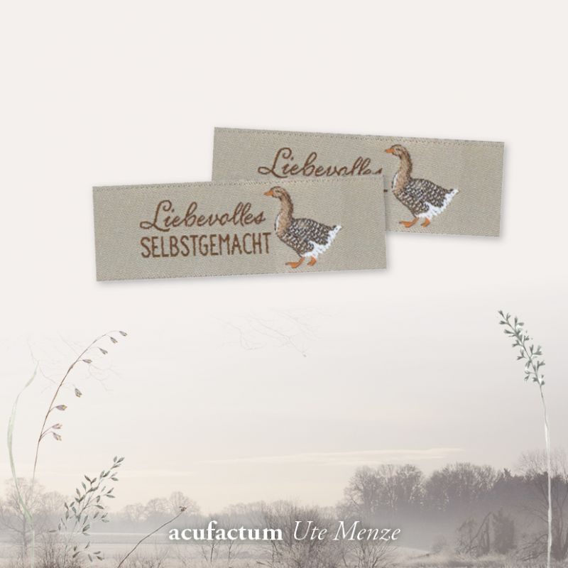 webetikett liebevolles selbstgemacht gans acufactum naehzimmer mit herz onlineshop
