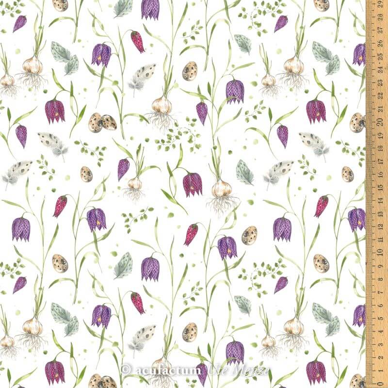 stoff baumwolle schachbrettblume acufactum naehzimmer mit herz onlineshop