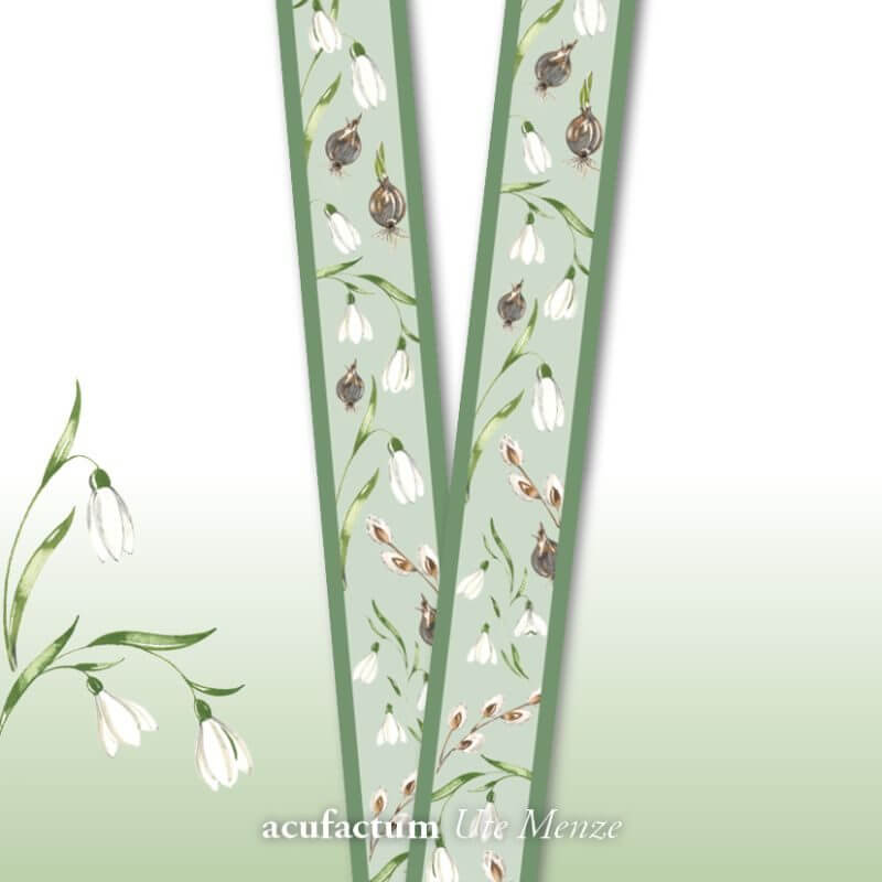 webband schneegloeckchen acufactum naehzimmer mit herz onlineshop