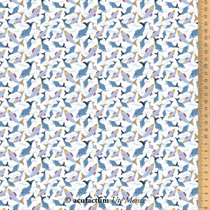 stoff baumwolle fische kerstin hess acufactum naehzimmer mit herz onlineshop