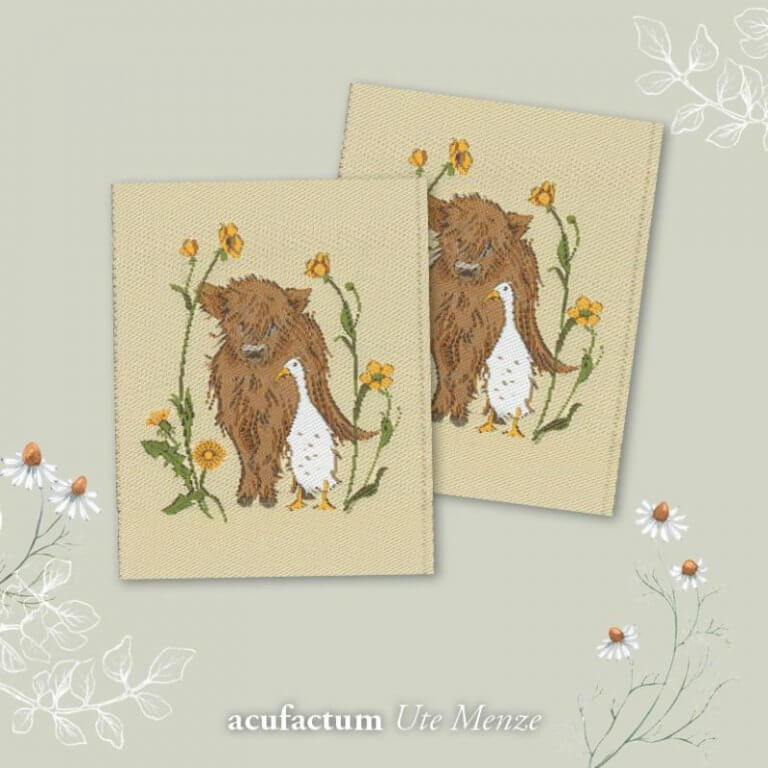 Patch flicken kalb & ente acufactum naehzimmer mit herz onlineshop