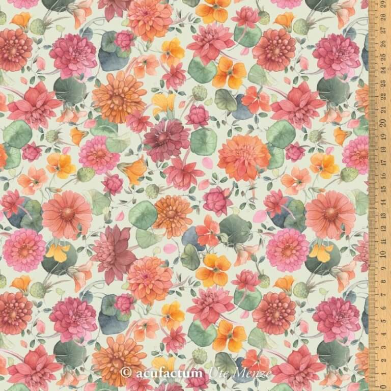 stoff baumwolle bluetenpracht acufactum naehzimmer mit herz onlineshop