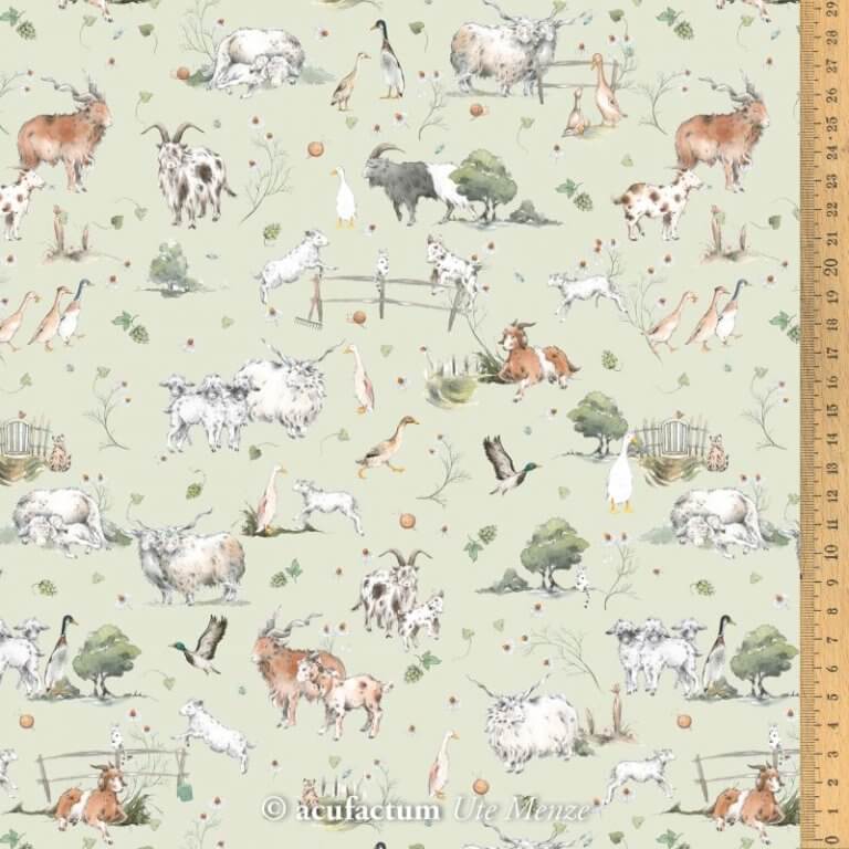 stoff baumwolle hoftiere acufactum naehzimmer mit herz onlineshop