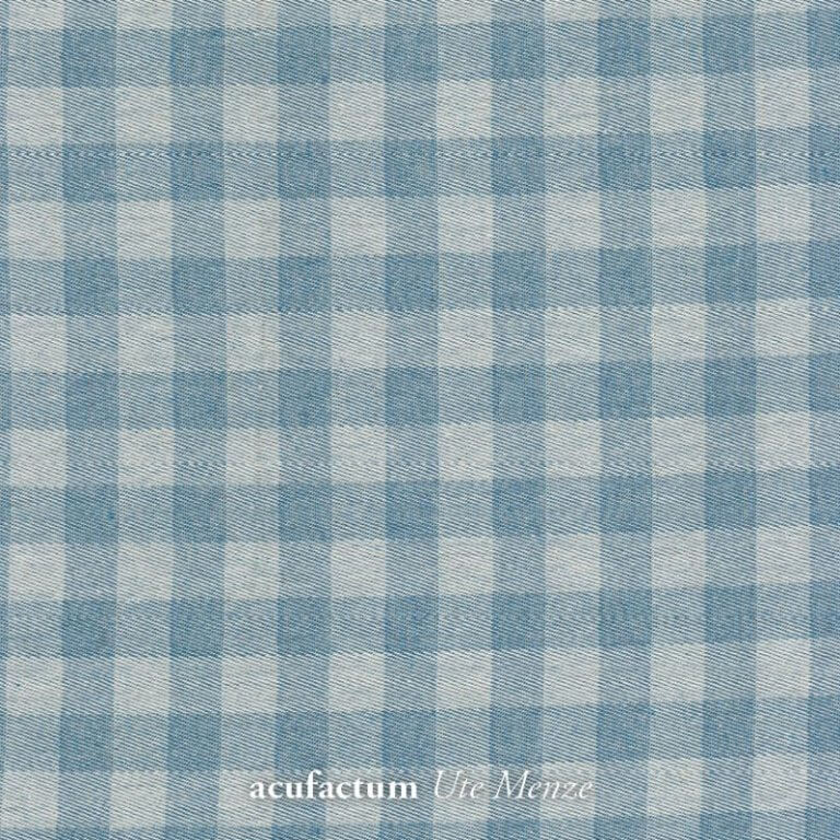 stoff webstoff baumwolle Karo blau acufactum naehzimmer mit herz onlineshop