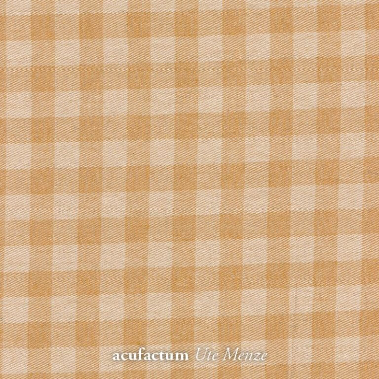 stoff webstoff baumwolle Karo gelb acufactum naehzimmer mit herz onlineshop