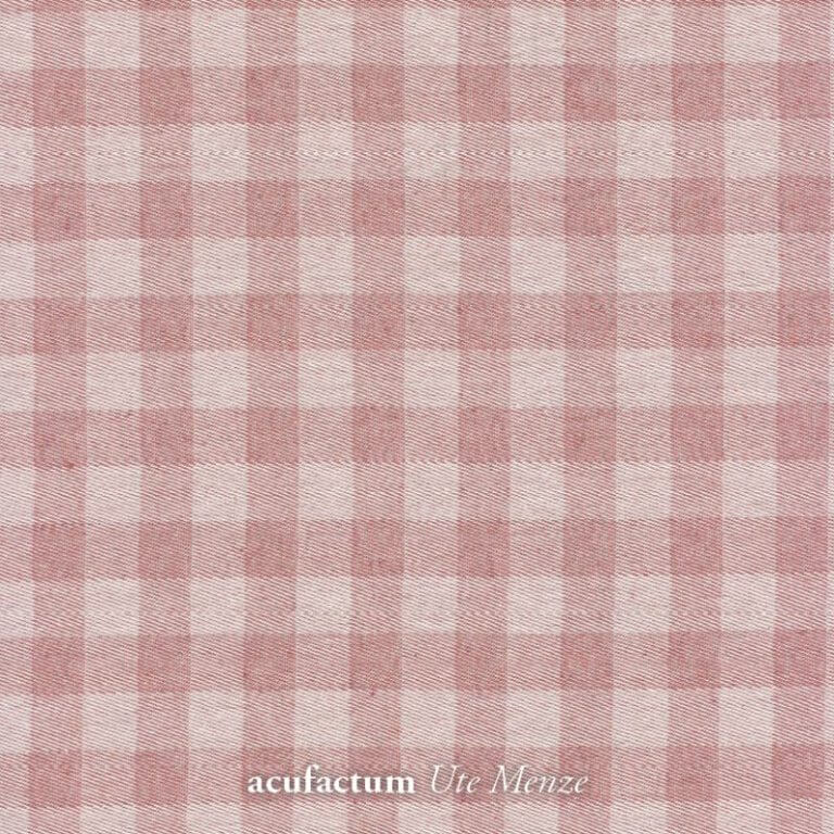 stoff webstoff baumwolle Karo rosa acufactum naehzimmer mit herz onlineshop