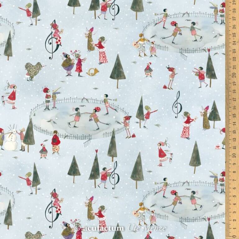 stoff baumwolle wintertag acufactum naehzimmer mit herz onlineshop