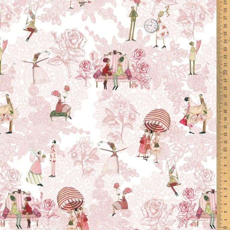 stoff baumwolle rosenkuesse acufactum naehzimmer mit herz onlineshop